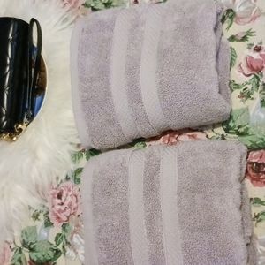 (2)Soft Turkish Hand Towels 16in x 30in. Lavender Elegance. NWOT